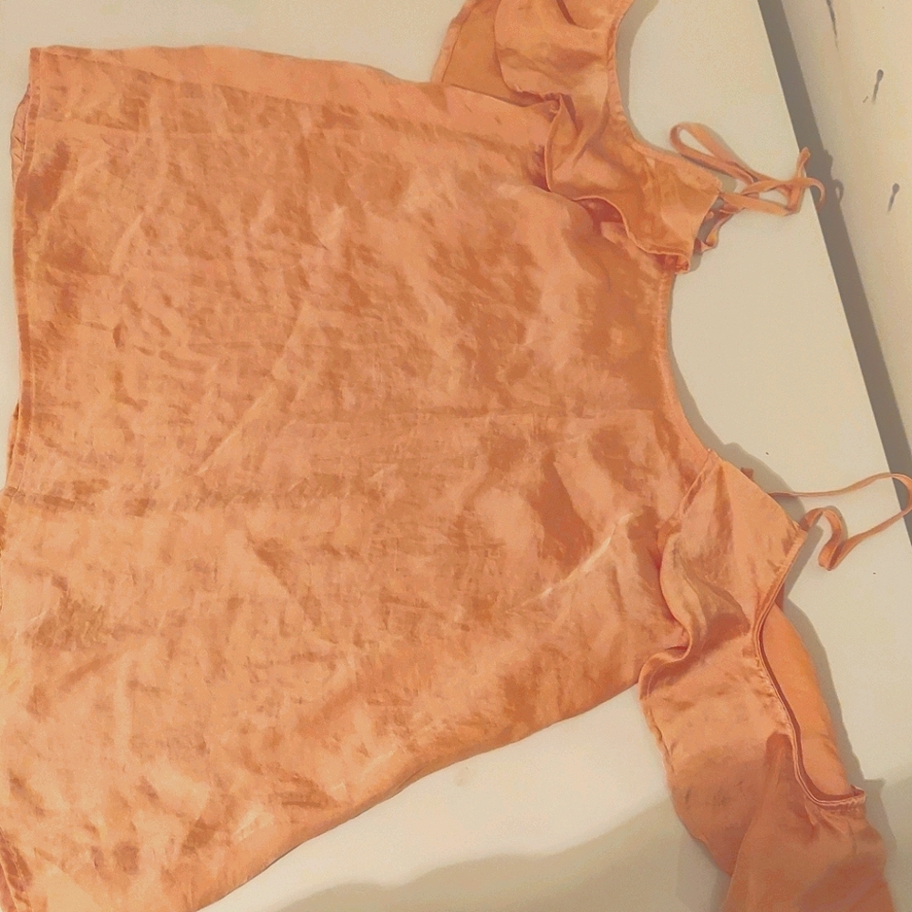 Peach colored blouse 0228